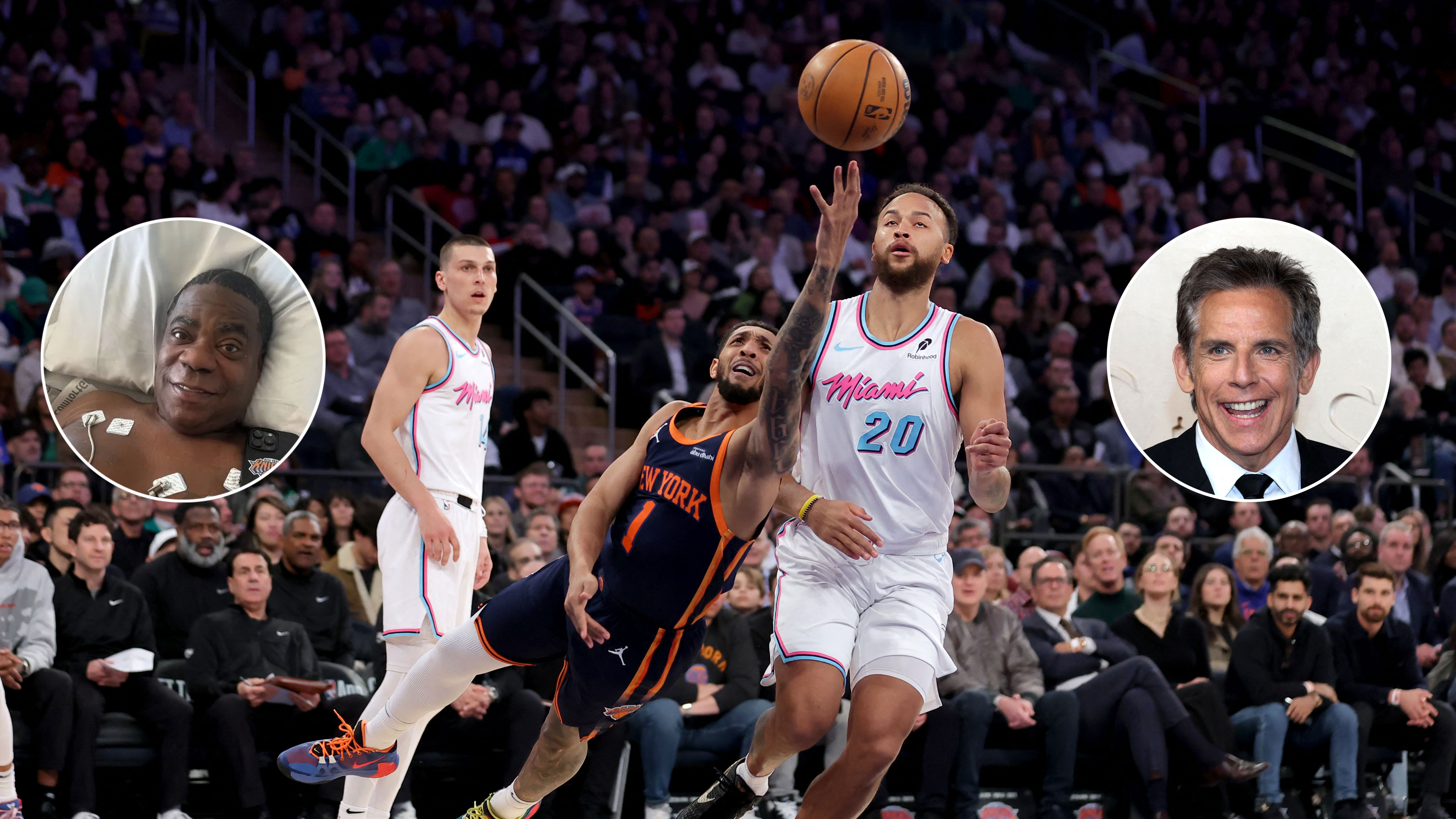 El incidente que sufrió un famoso comediante e interrumpió el partido de los Knicks: el mensaje de Ben Stiller