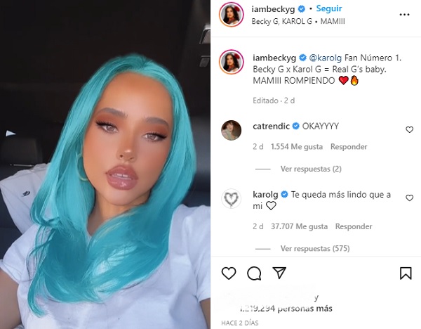 Becky G Copió El Look De Karol G Para Cantar Su Parte De ‘mamiii Y