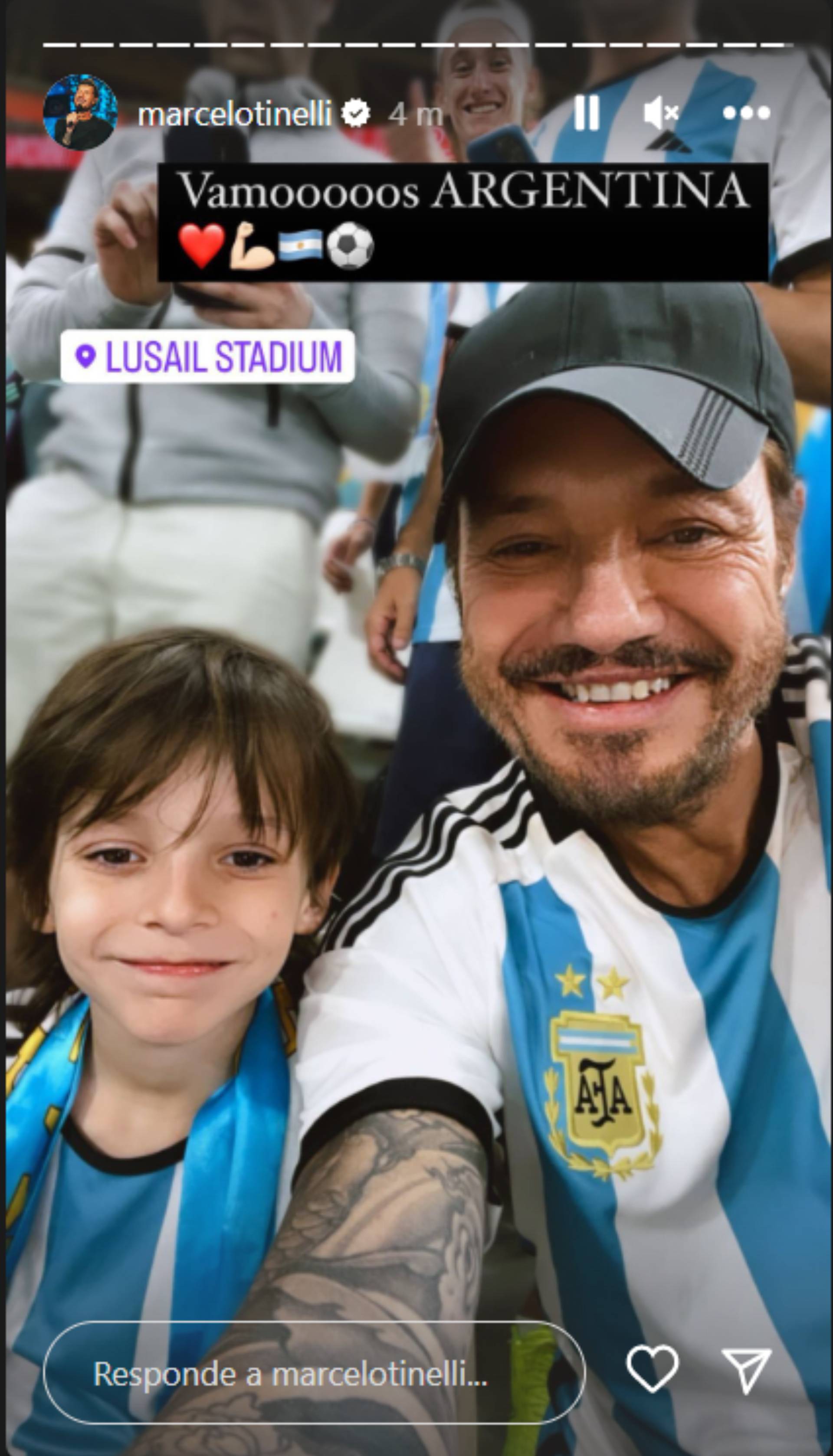 Marcelo Tinelli y su hijo Lolo