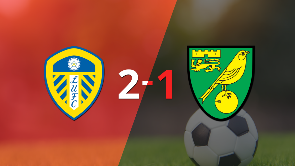 Leeds United le ganó a Norwich City en su casa por 2-1