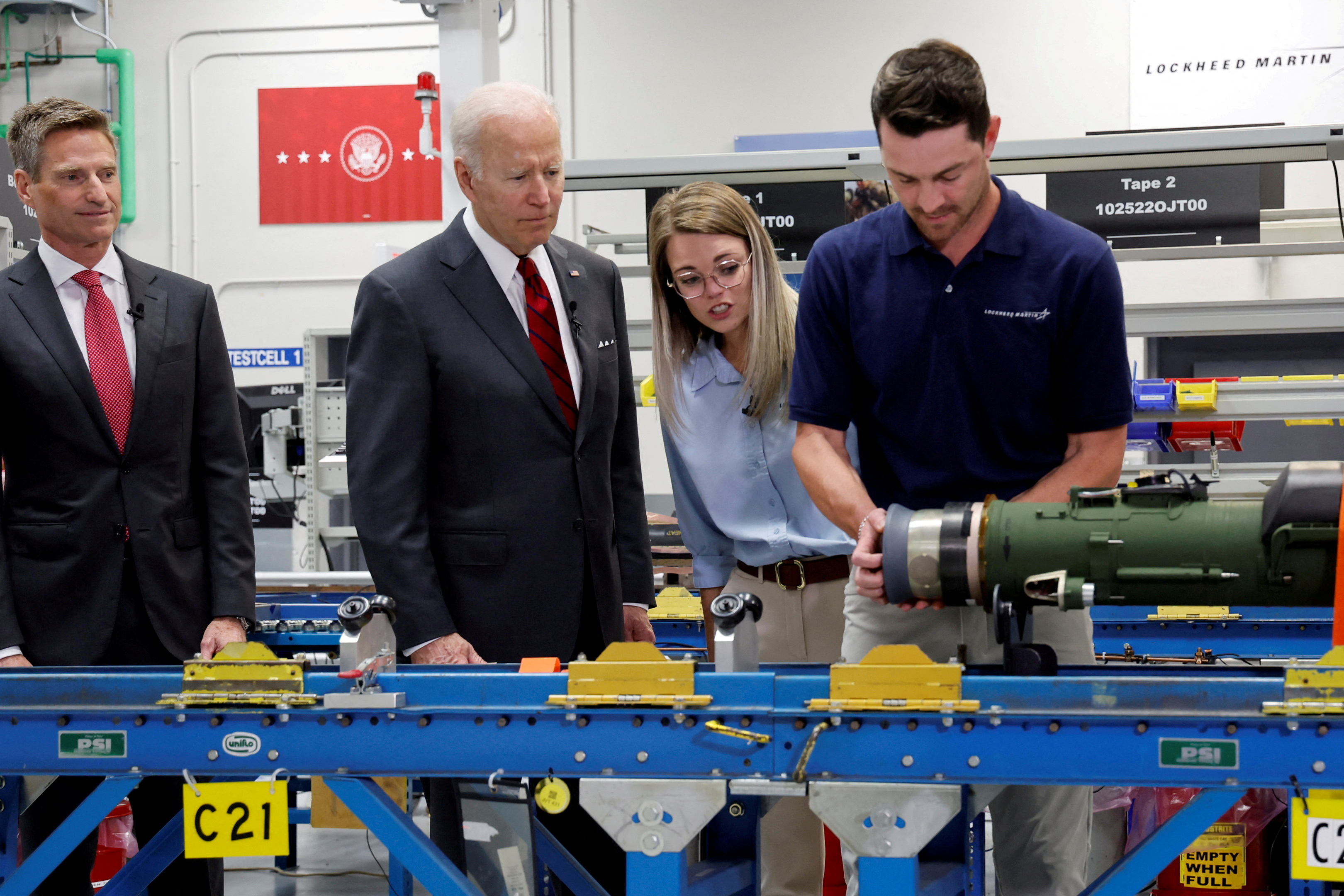 Biden visits a factory in Alabama (Reuters)