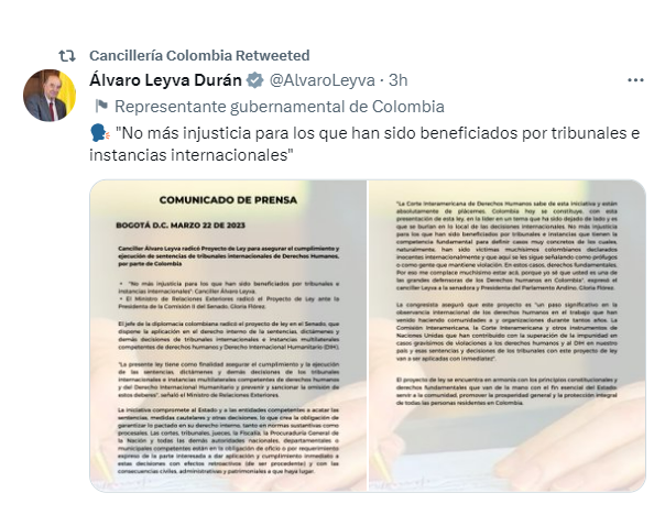 Por medio de las redes sociales, la académica Sandra Borda cuestiono el proyecto. @AlvaroLeyva/Twitter.