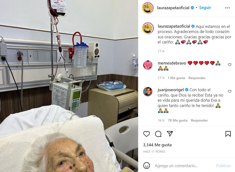Con esta foto Laura informó que su abuela estaba teniendo una buena recuperación (Foto: captura de pantalla/Instagram)