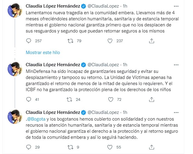 Claudia López / Twitter