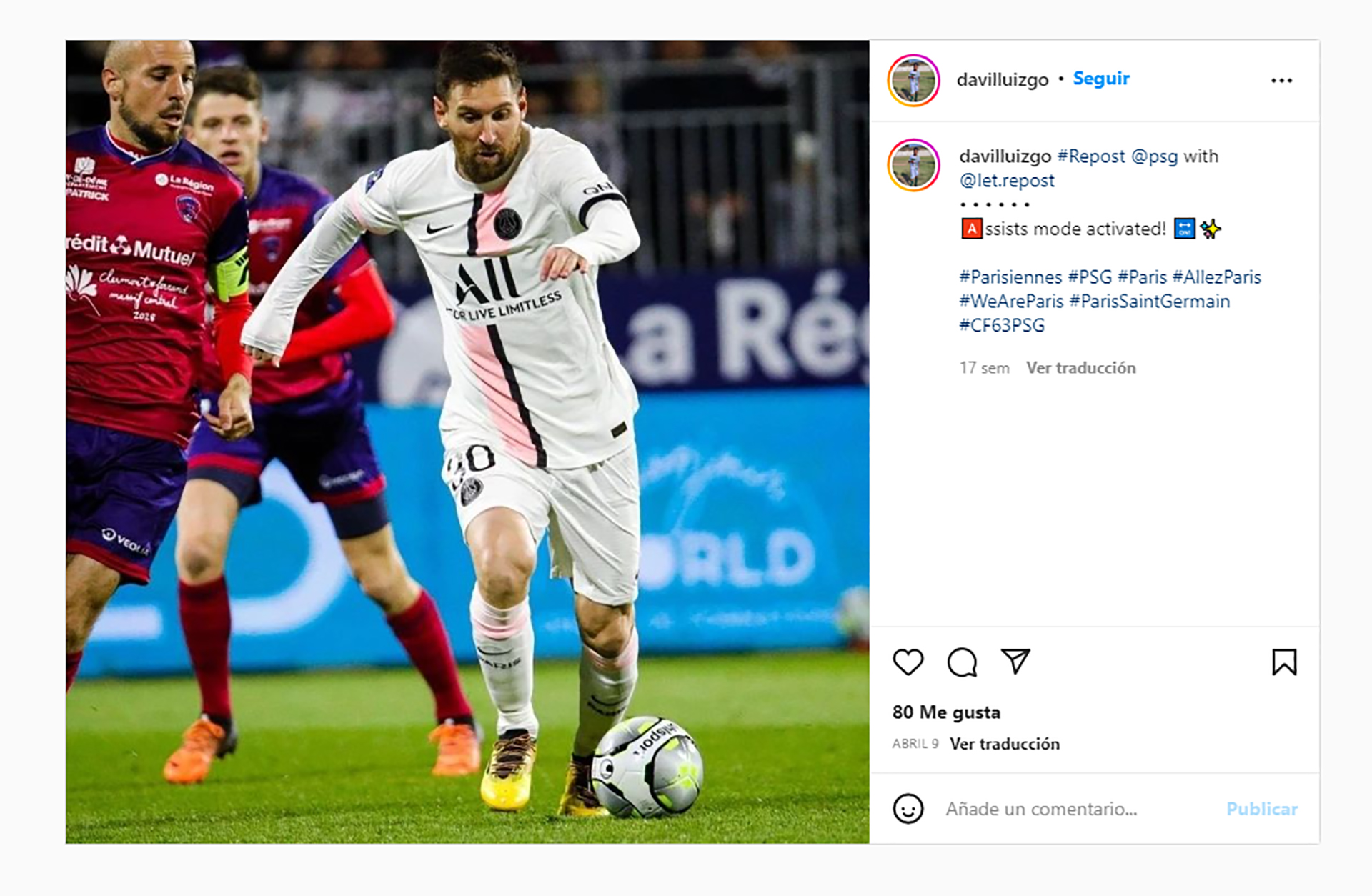 Davi's post about Messi (@davilluizgo)
