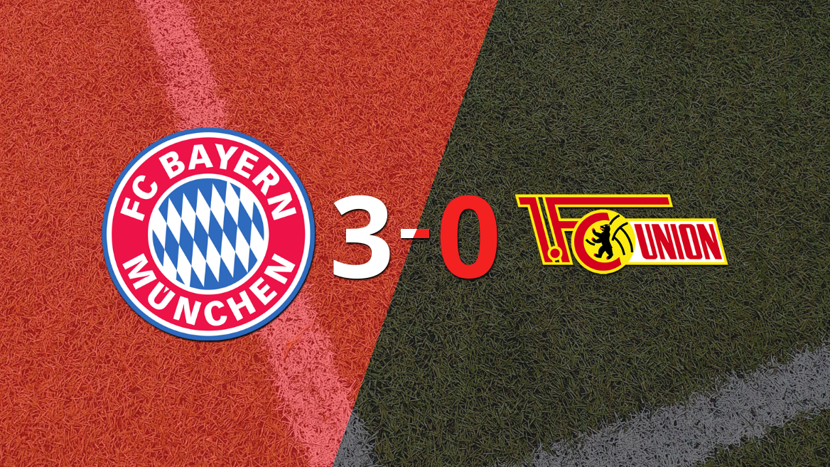Bayern Múnich le pasó por encima 3-0 a Unión Berlín