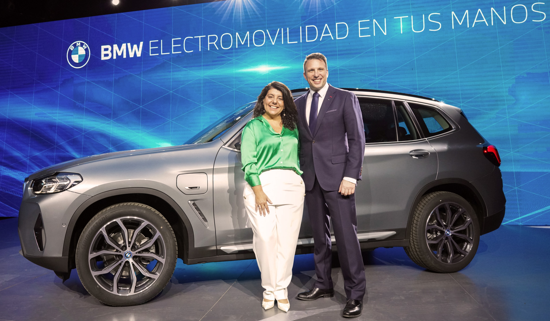 Reiner Braun, Presidente y CEO de BMW Group Latinoamérica e
Ivana Dip, CEO de BMW Group Argentina, durante el evento de lanzamiento del BMW X3 xDrive30e en el país