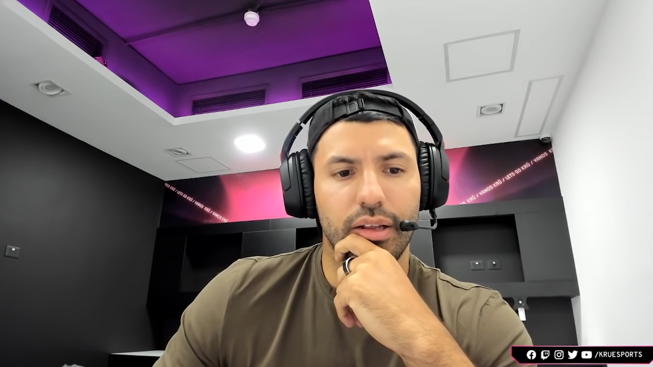 Sergio Kun Agüero durante un stream