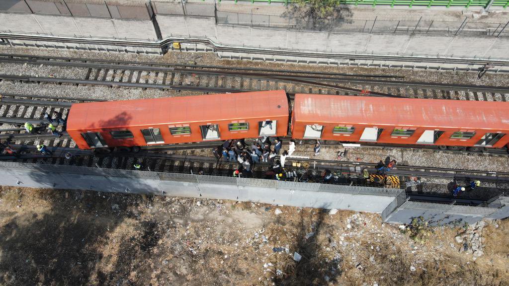 Metro CDMX: descarrila tren en Indios Verdes
