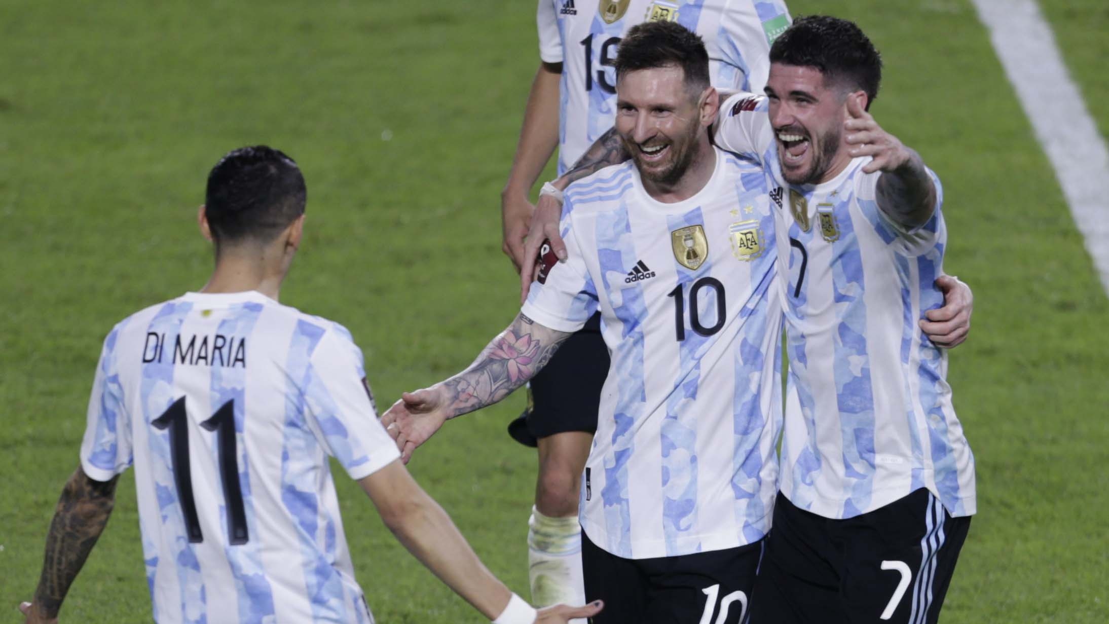 Messi, De Paul y Di María celebran ante Venezuela (Fotobaires)