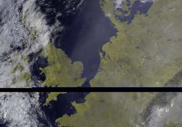 Un detalle del humo sobre el norte de Europa (Satelite Meteor M2)