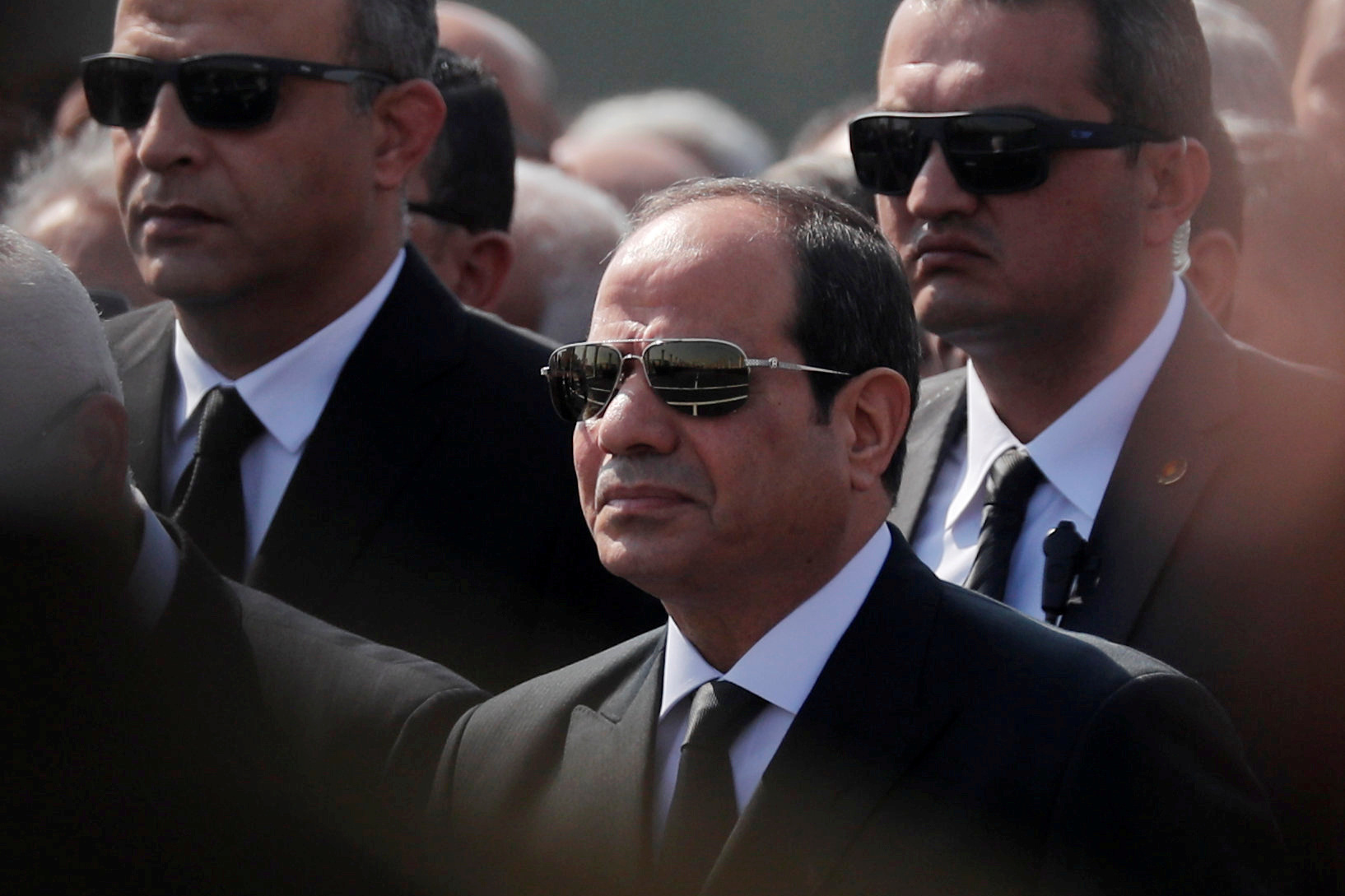 El presidente egipcio Abdel Fattah al-Sisi en el funeral del ex presidente Hosni Mubarak el 26 de febrero de 2020 (REUTERS/Amr Abdallah Dalsh/File Photo)