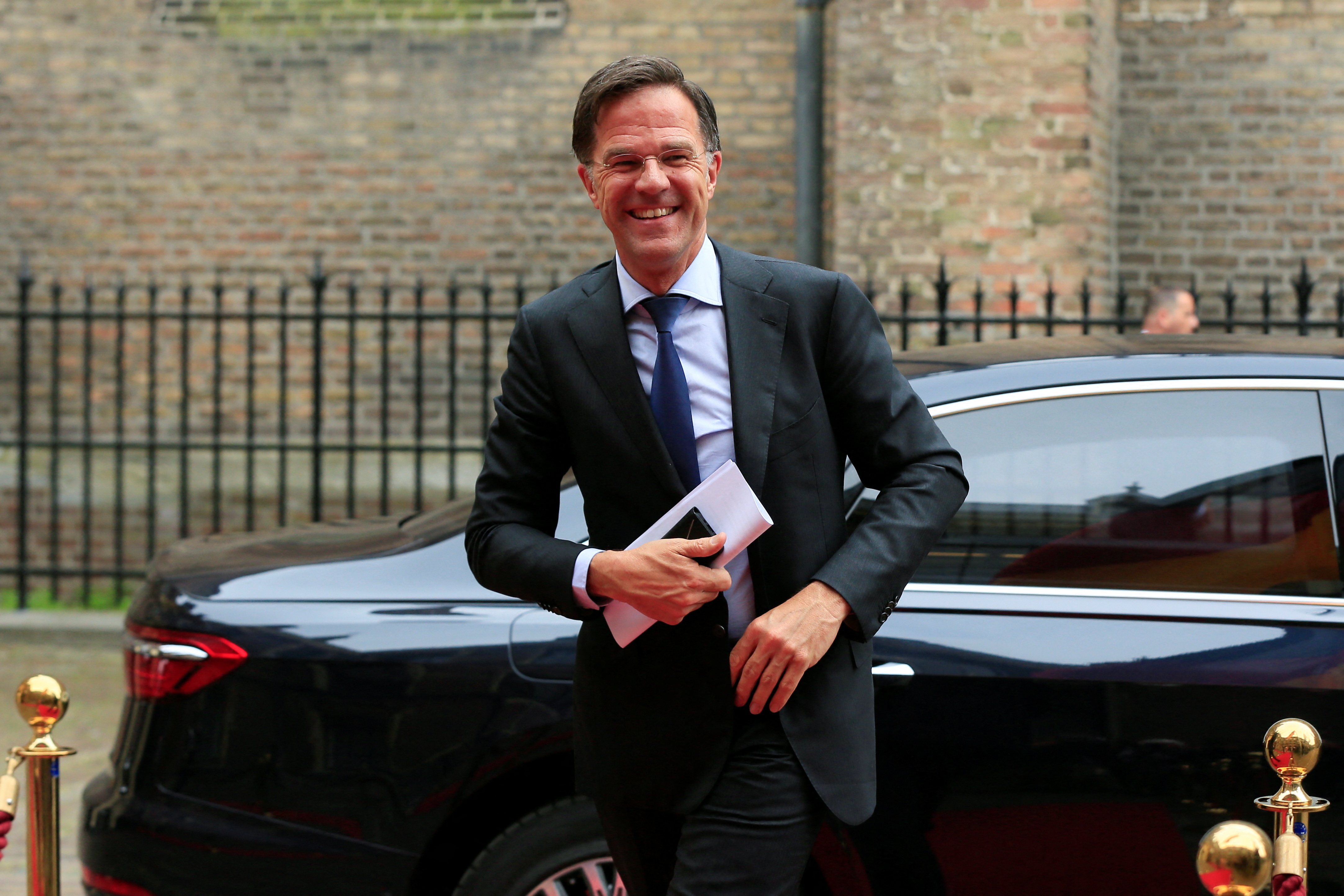 Dutch Prime Minister Mark Rutte arrives for a meeting with German Chancellor Olaf Scholz in The Hague, Netherlands, May 19, 2022. REUTERS/Eva Plevier