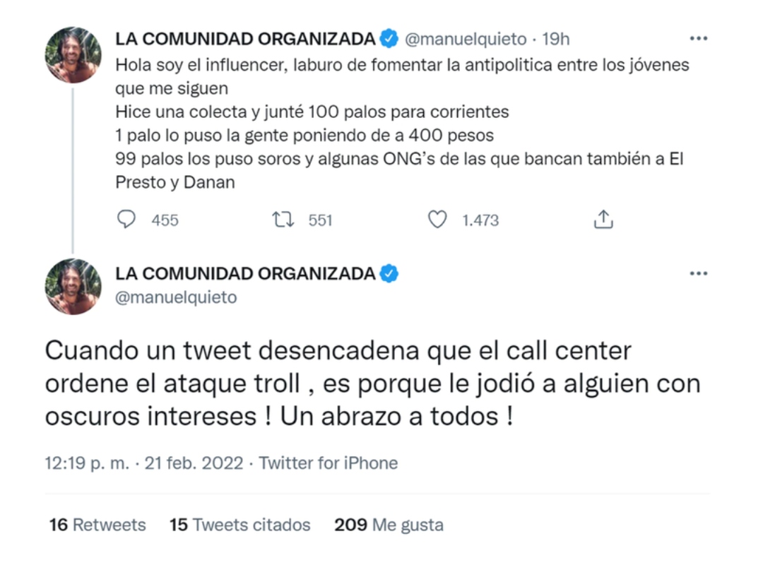 El Cantante De La Mancha De Rolando Criticó A Santiago Maratea Y El Influencer Lo Cruzó “es 5783