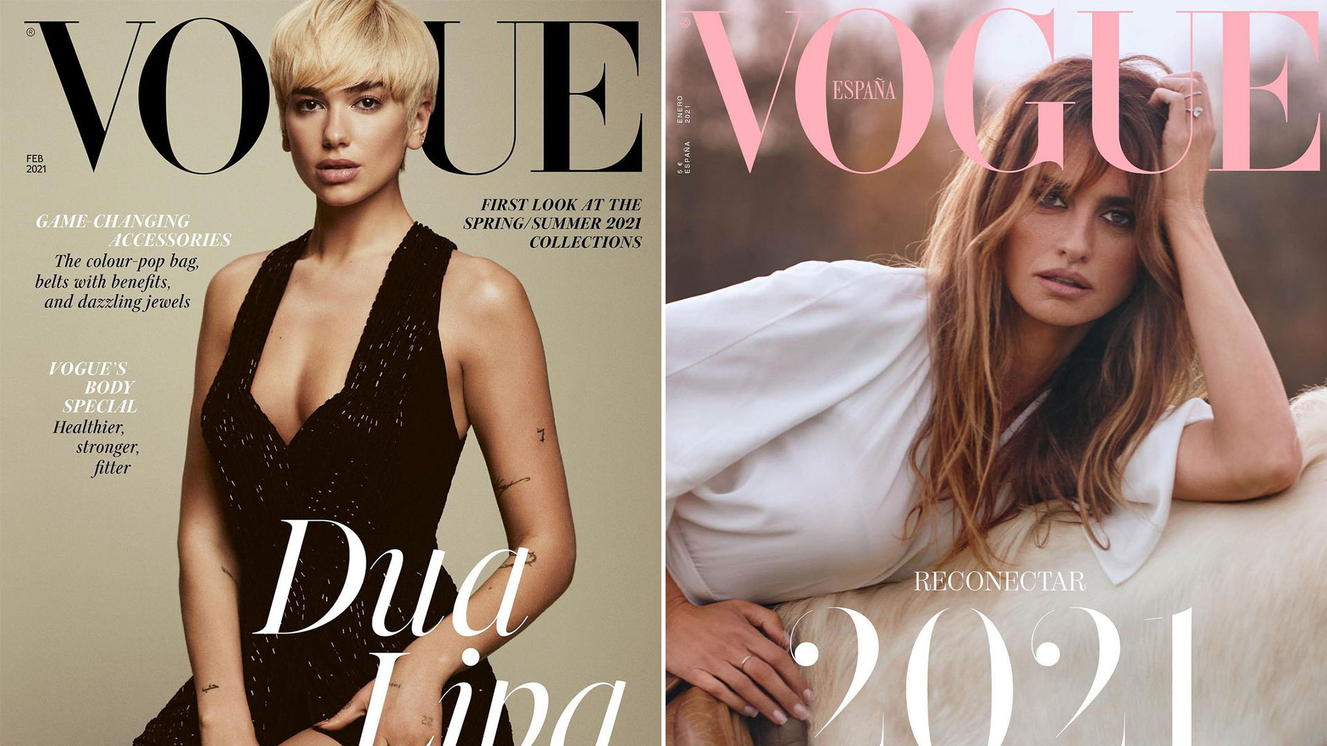 Vogue 2021: Penélope Cruz y Dua Lipa, las elegidas para abrir el año -  Infobae