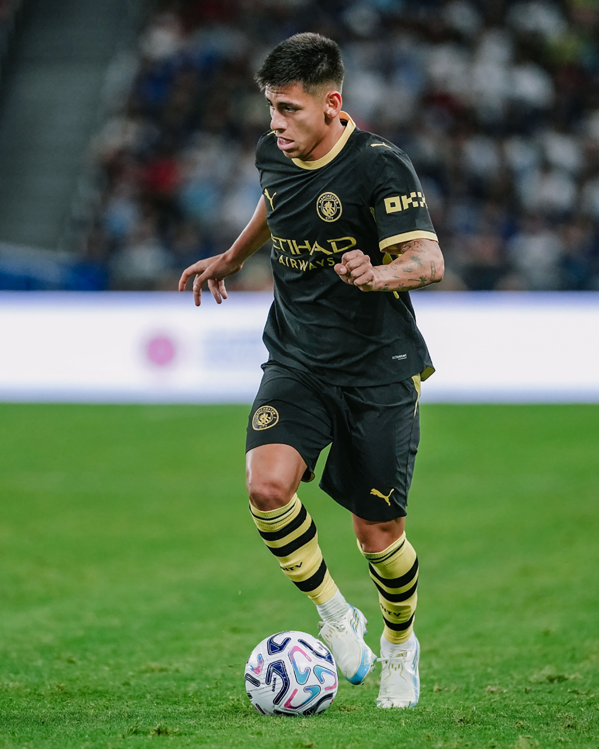 Diablito Echeverri viaj&oacute; a la gira del Manchester City para ser analizado por Maresca: pic&oacute; un penal contra Inter de Italia