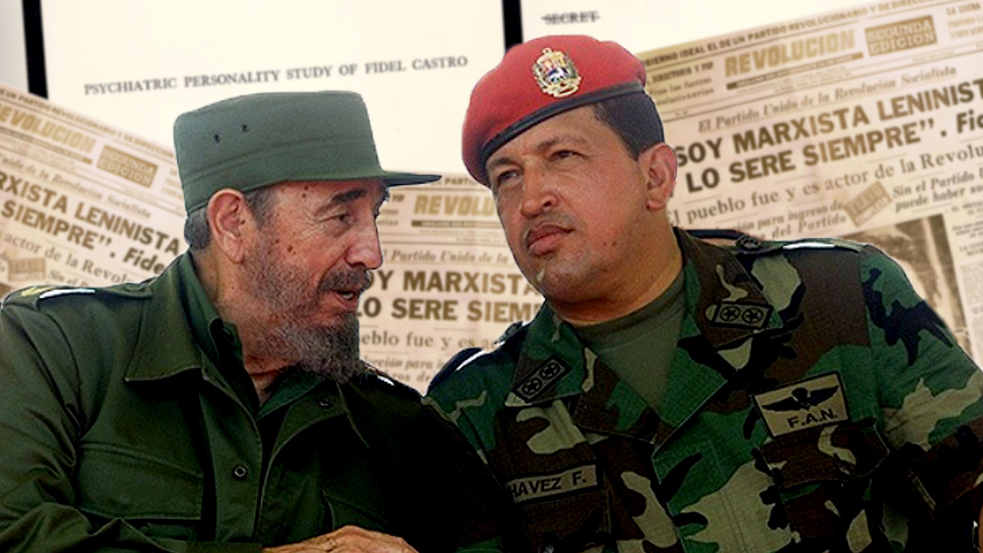 Fidel Castro junto a Hugo Chávez