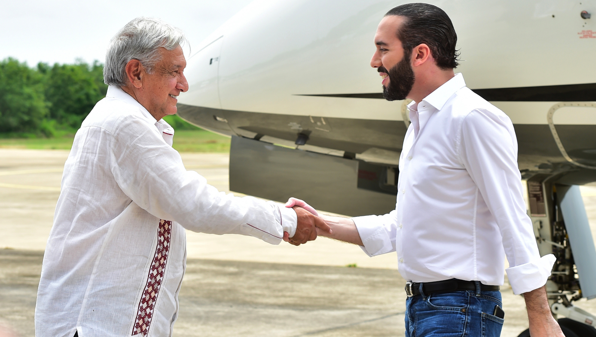 López Obrador  y Nayib Bukele se reunieron el pasado 6 de mayo para tratar temas de la índole migratoria, seguridad y política.  (Foto: Presidencia de México)