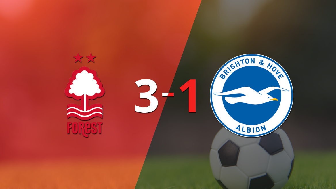 Nottingham Forest paseó a Brighton and Hove y selló su triunfo 3 a 1