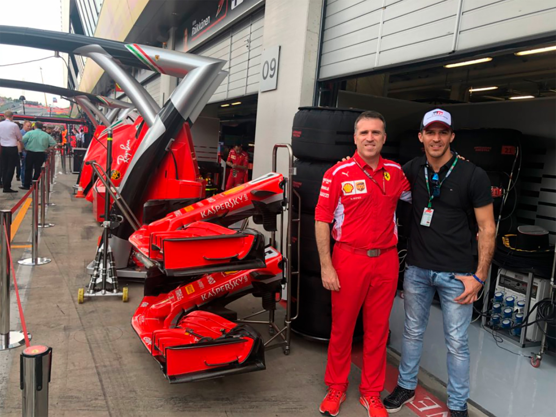 Sergio con el piloto argentino Matías Rossi, ex campeón de TC 2000, TC, Top Race, Turismo Nacional y Fórmula Súper Renault. Fue en Austria 2018 (@rossimatias)