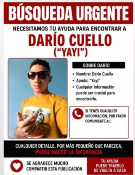 Sali&oacute; a juntar le&ntilde;a para la estufa y nunca regres&oacute;: la desesperada b&uacute;squeda de un joven de 28 a&ntilde;os en San Luis