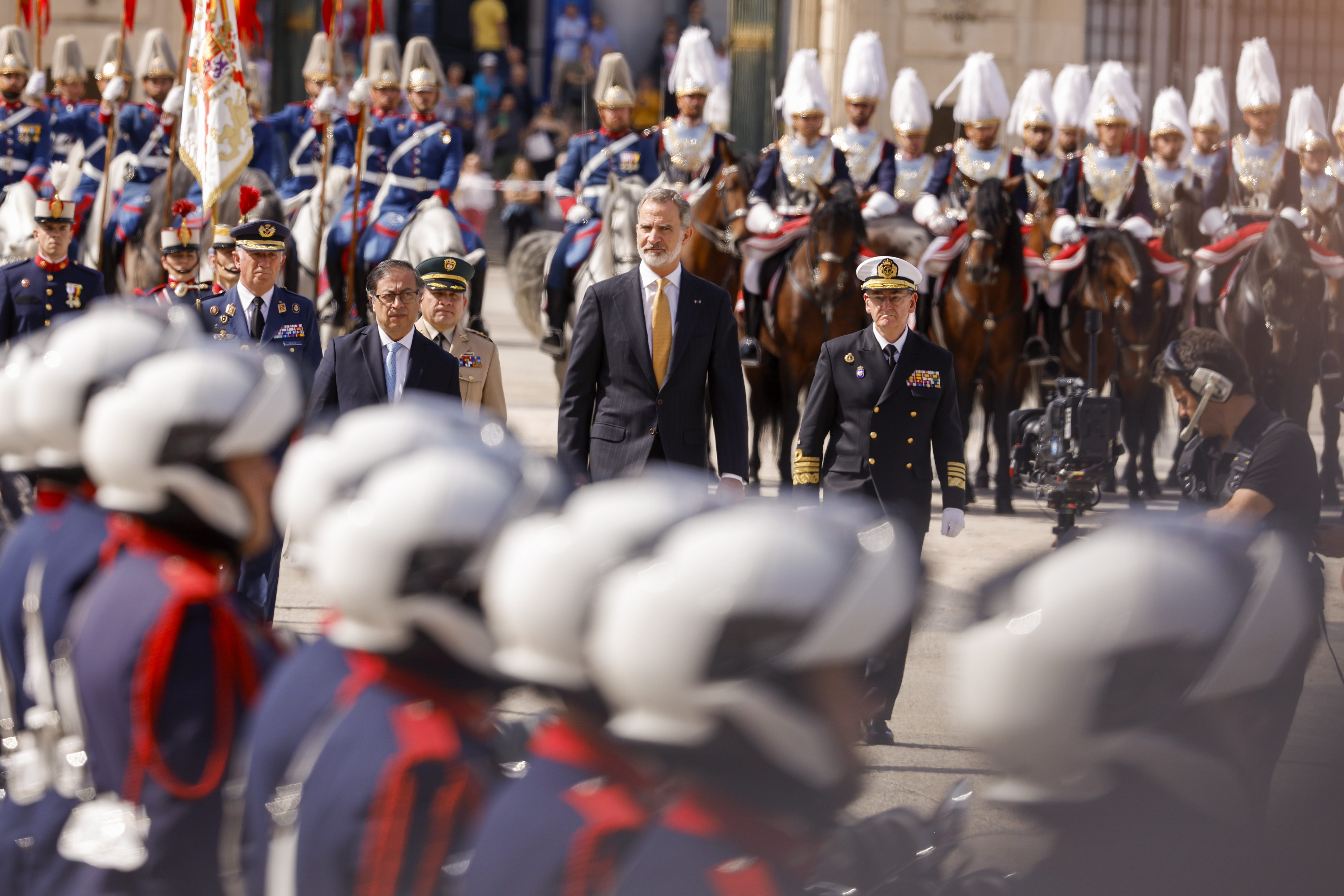 El presidente de Colombia, Gustavo Petro, junto al Rey de España, Felipe VI. (Juanjo Guillén/EFE)