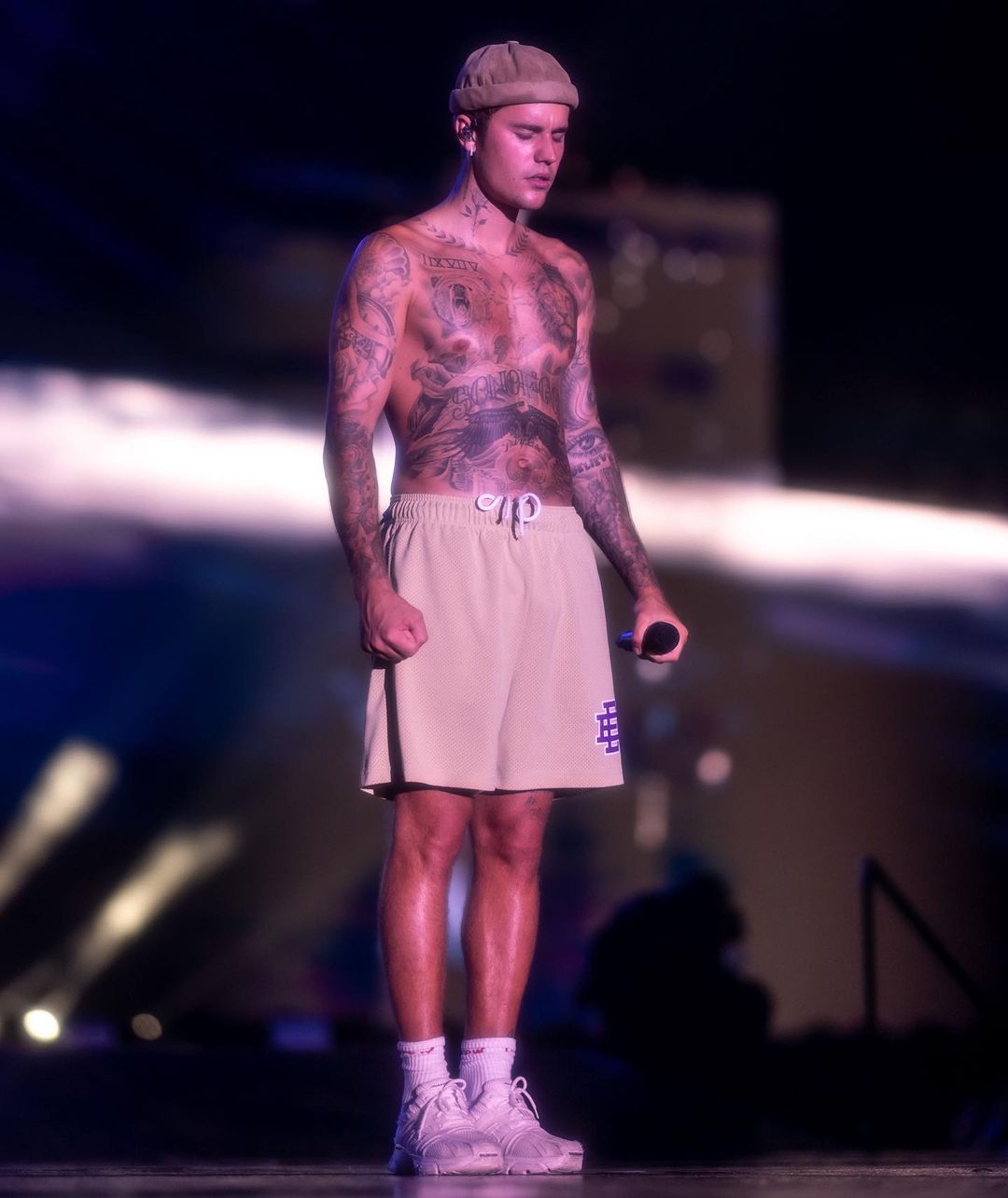 Justin Bieber at the Justice Tour in Monterrey on May 22, 2022. Photo: IG @rorykramer