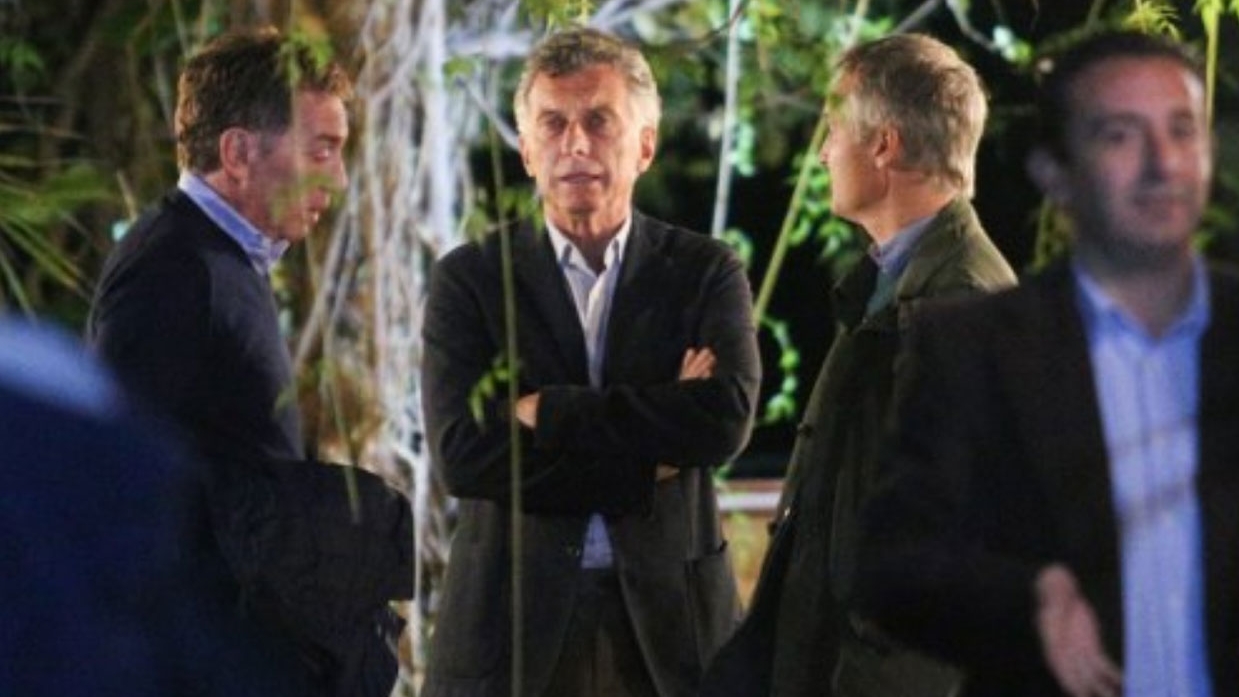 Mauricio Macri, Diego Santili y Fernando de Andreis, luego de la última reunión cumbre del PRO (Foto: Noticias Argentinas)