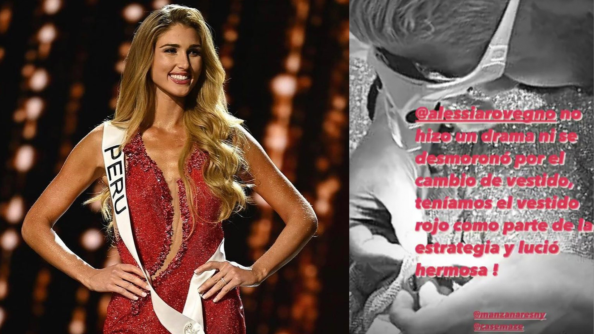 Alessia Rovegno y el mal momento que pasó en el Miss Universo: vestido de gala se rompió y tuvo que usar otro