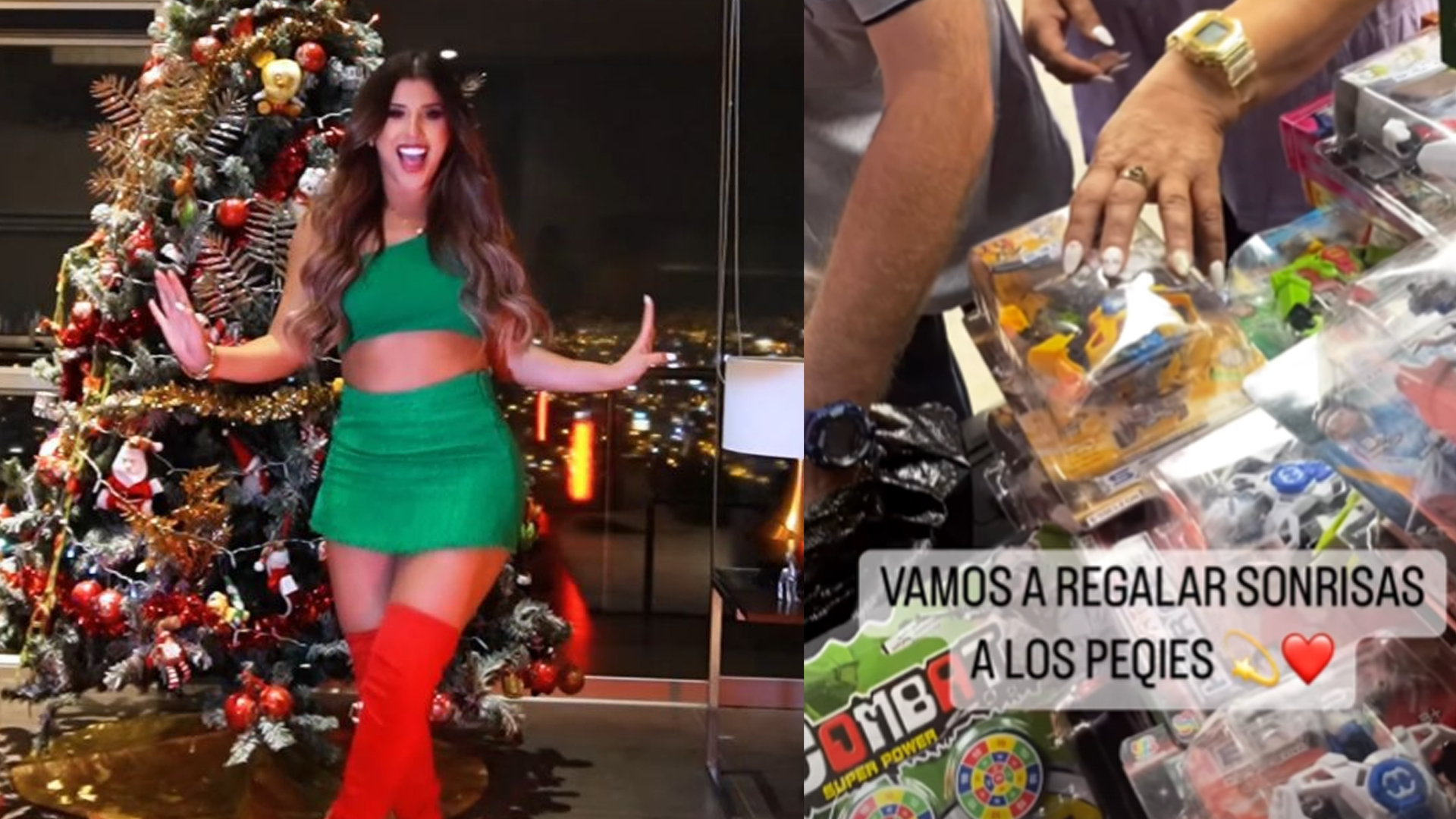 Yahaira Plasencia salió a las calles de Lima a regalar juguetes por Navidad