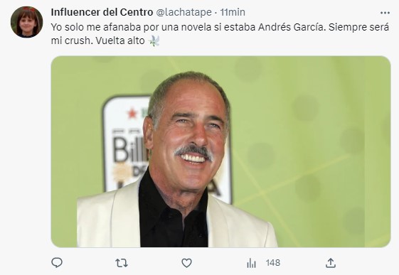 Despiden a Andrés García. (Twitter)