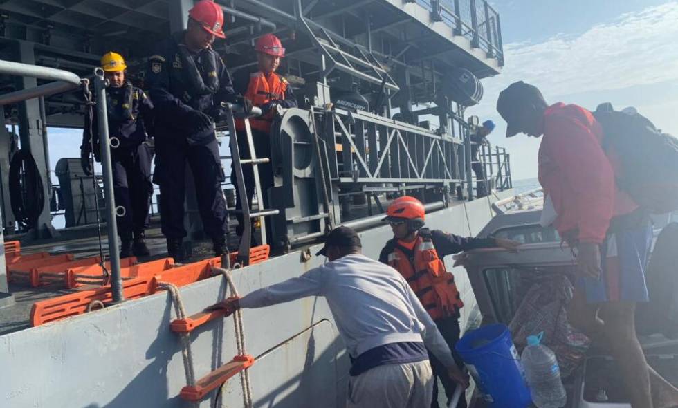Rescatados tres náufragos cerca a Buenaventura: llevaban seis días a la deriva en el mar