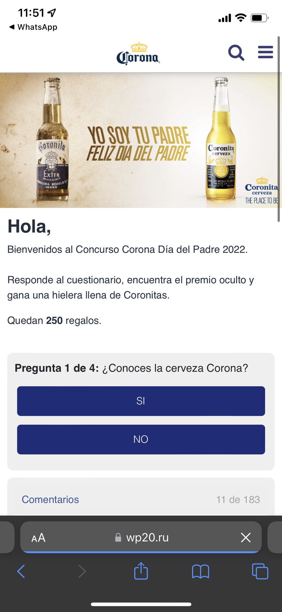 Nueva estafa por WhatsApp asegura regalar hielera de Corona por día del  padre - Infobae