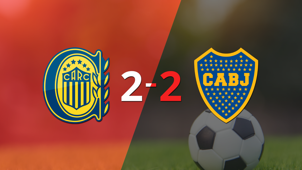Boca Juniors sacó un punto luego de empatar a 2 goles con Rosario Central
