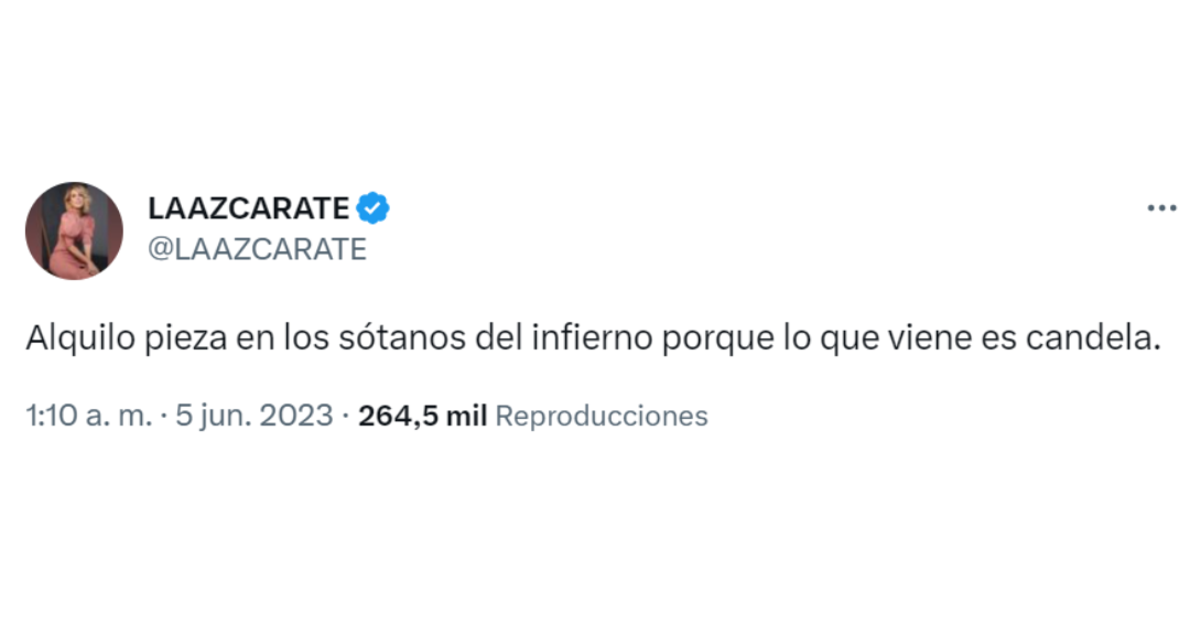 Through her Twitter account, comedian Alejandra Azcárate sent a message to the national government about the Laura Sarabia and Armando Benedetti scandal.  Credit: @LAAZCARATE / Twitter