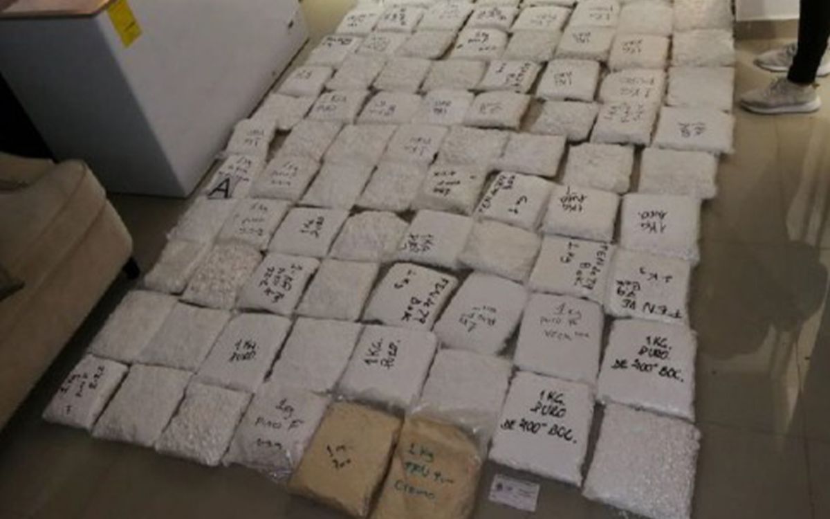 En el inmueble asegurado en Culiacán, Sinaloa, se producían 70 kg de pasta de fentanilo mensualmente (Foto: Sedena)