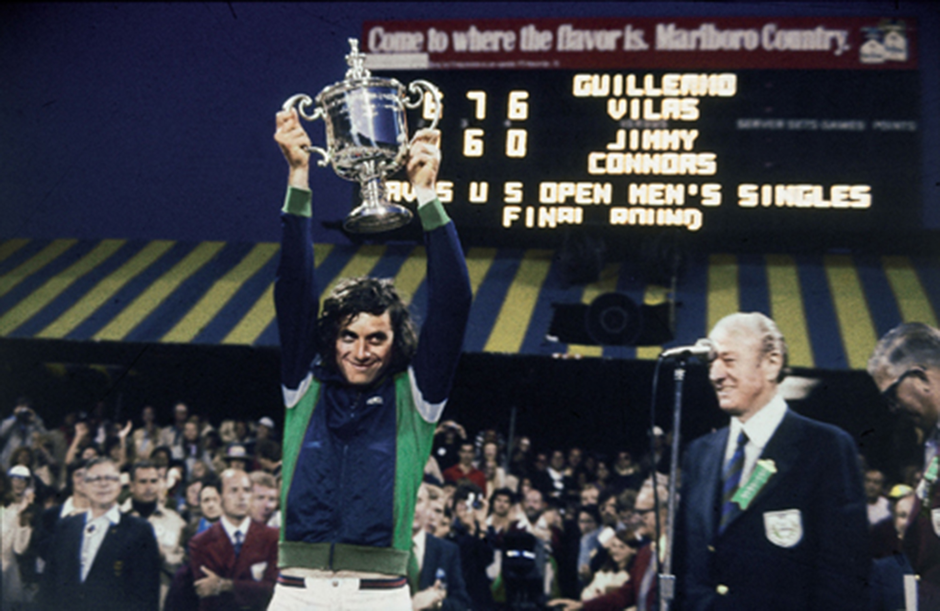 Guillermo Vilas venció a Jimmy Connors en la final del US Open de 1977