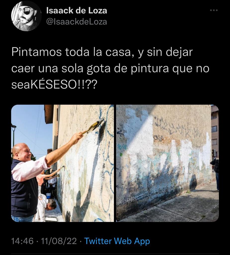 Con Meme Se Burlaron De Enrique Alfaro Por Pared Mal Pintada Infobae 1657