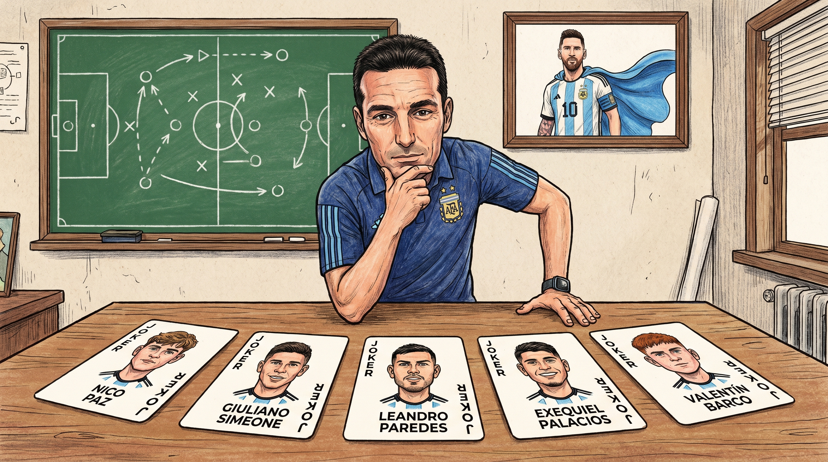 Los comodines que puede evaluar Scaloni para ayudar al superh&eacute;roe Messi en el partido contra Austria