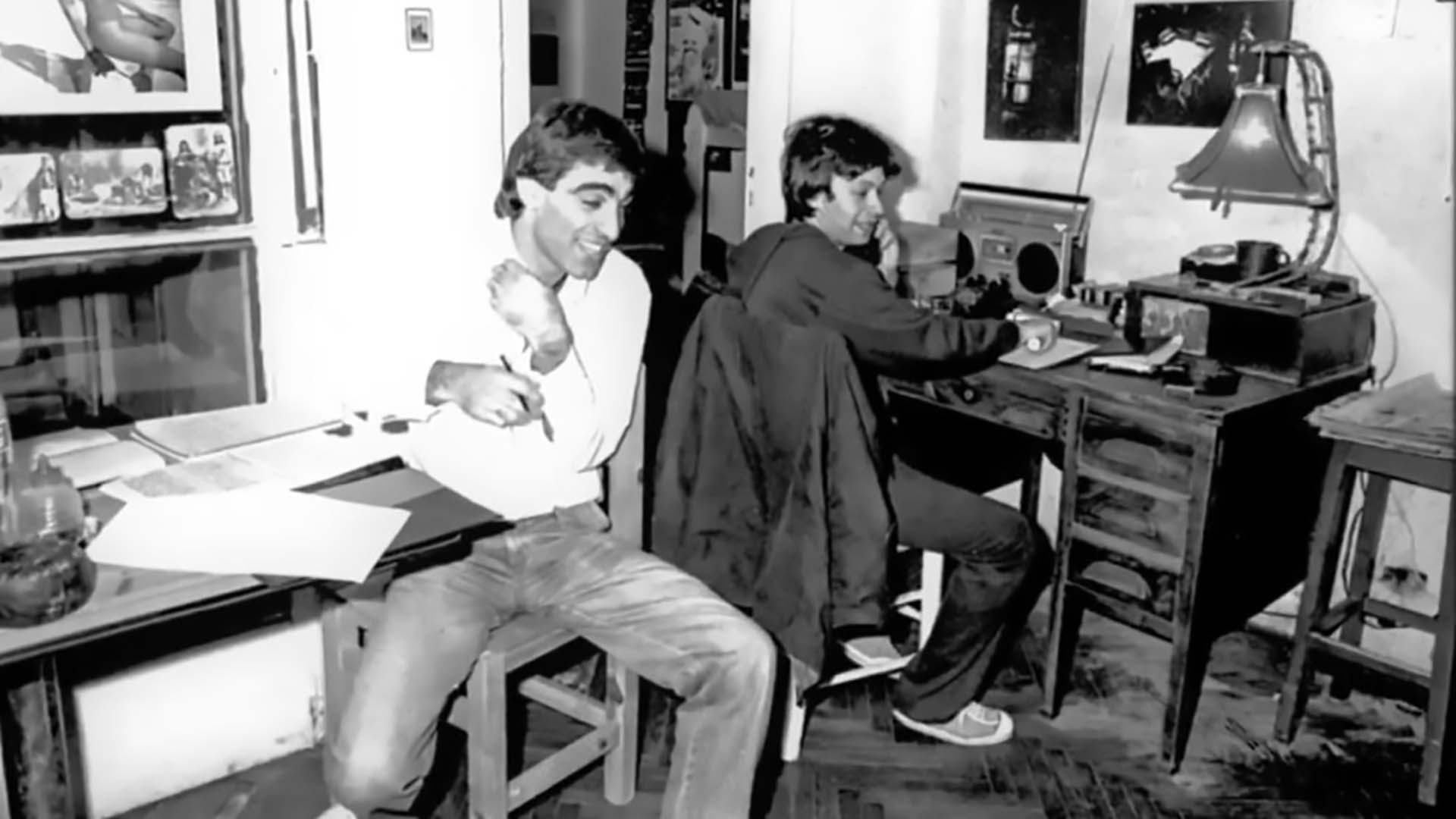 Mauricio Dayub y Gustavo Belatti, con quien compartía departamento, clases de teatro en el estudio Gandolfo y fuertes ideales