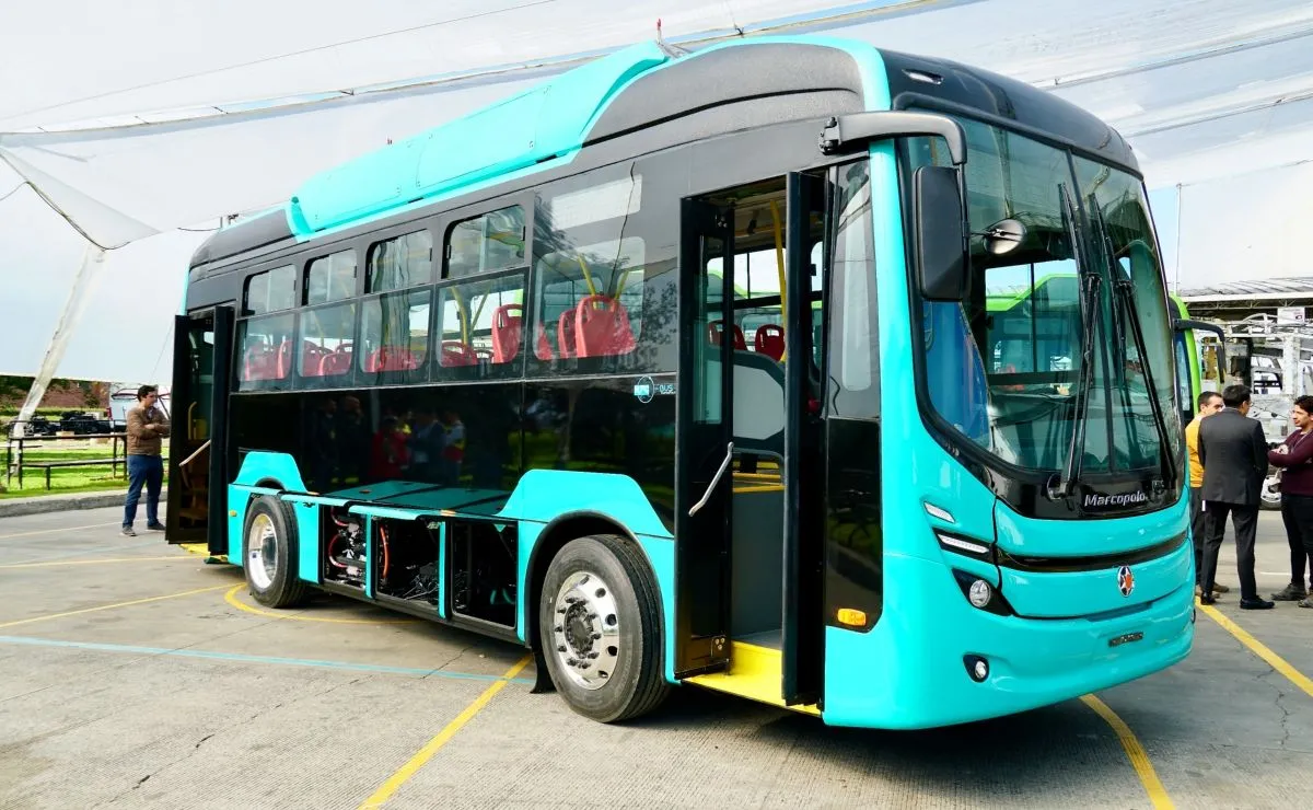 El nuevo bus a hidrógeno que circulará en Bogotá. 