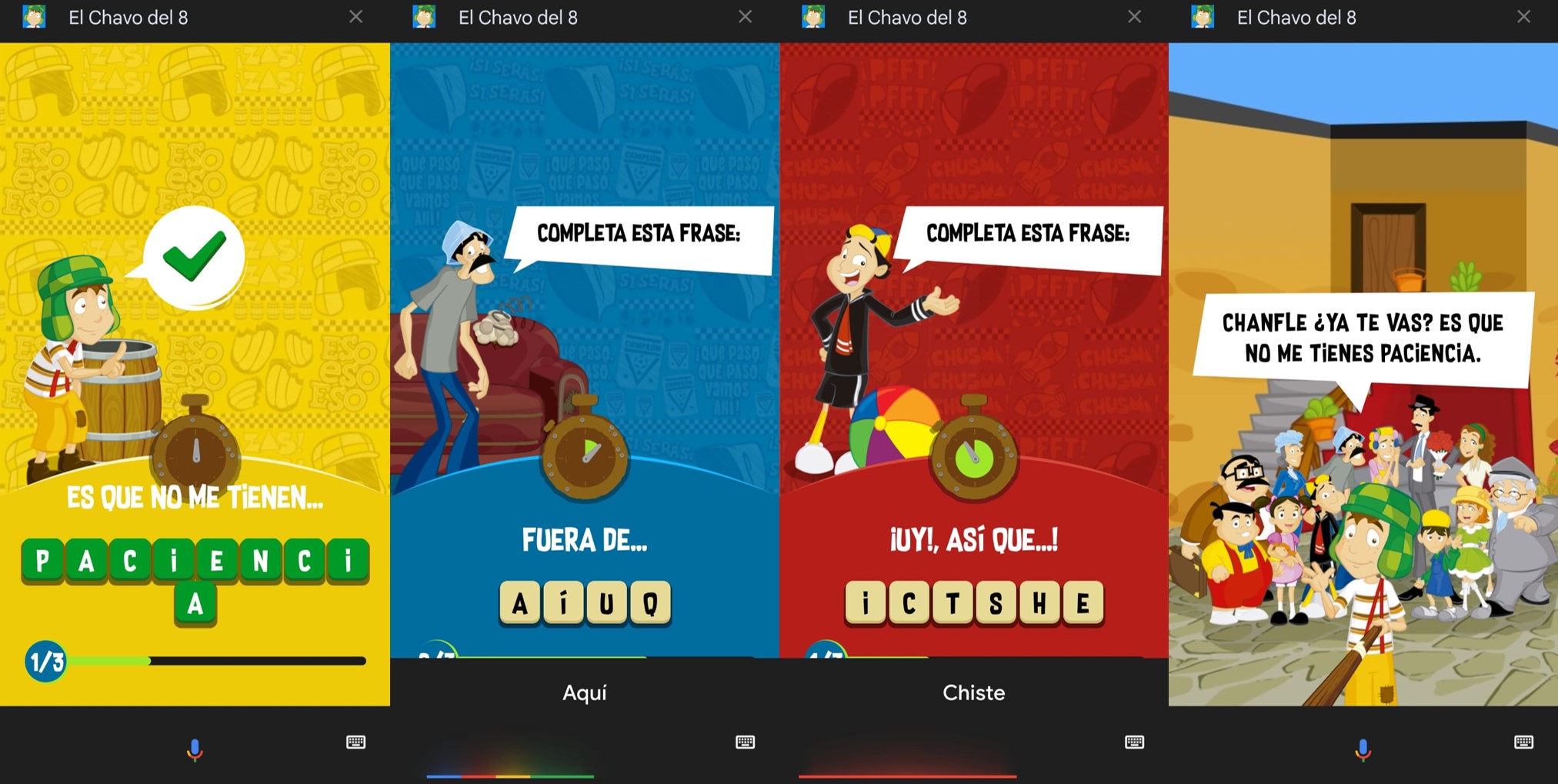 El Asistente de Google permite jugar con el Chavo del 8 y sus amigos desde el celular. (Infobae)