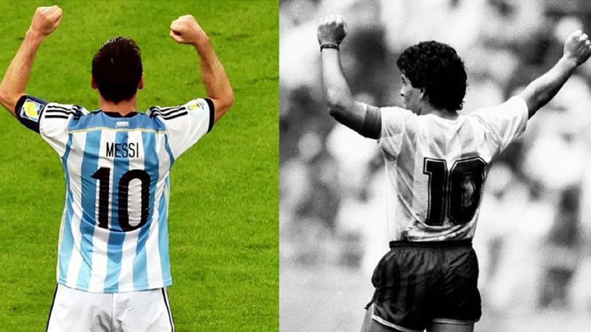 Lionel Messi y Diego Maradona unidos por la pasión argentina