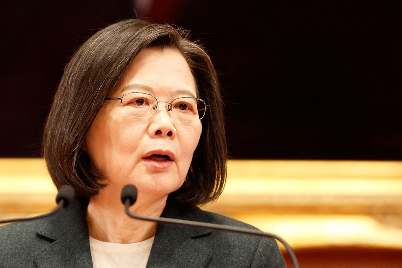La presidenta de Taiwán, Tsai Ing-wen, en Taipéi