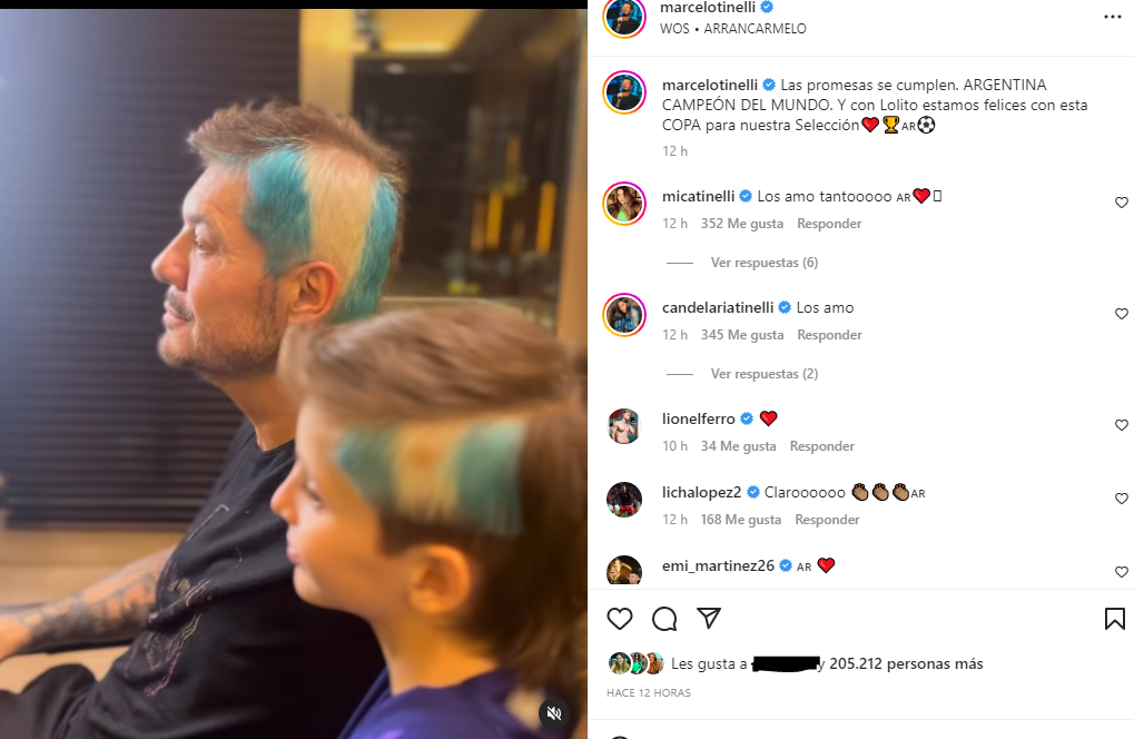 El posteo de Marcelo Tinelli y la reacción de Dibu Martínez