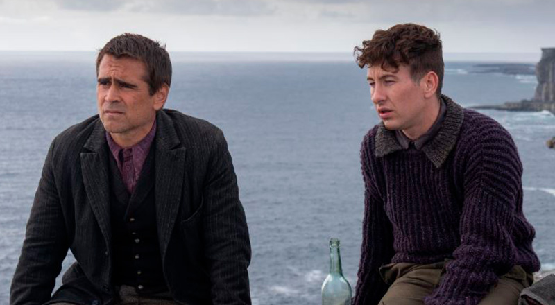 Pádraic (Colin Farrell) y Dominic (Barry Keoghan) en una gran escena de "Los espíritus de la isla"