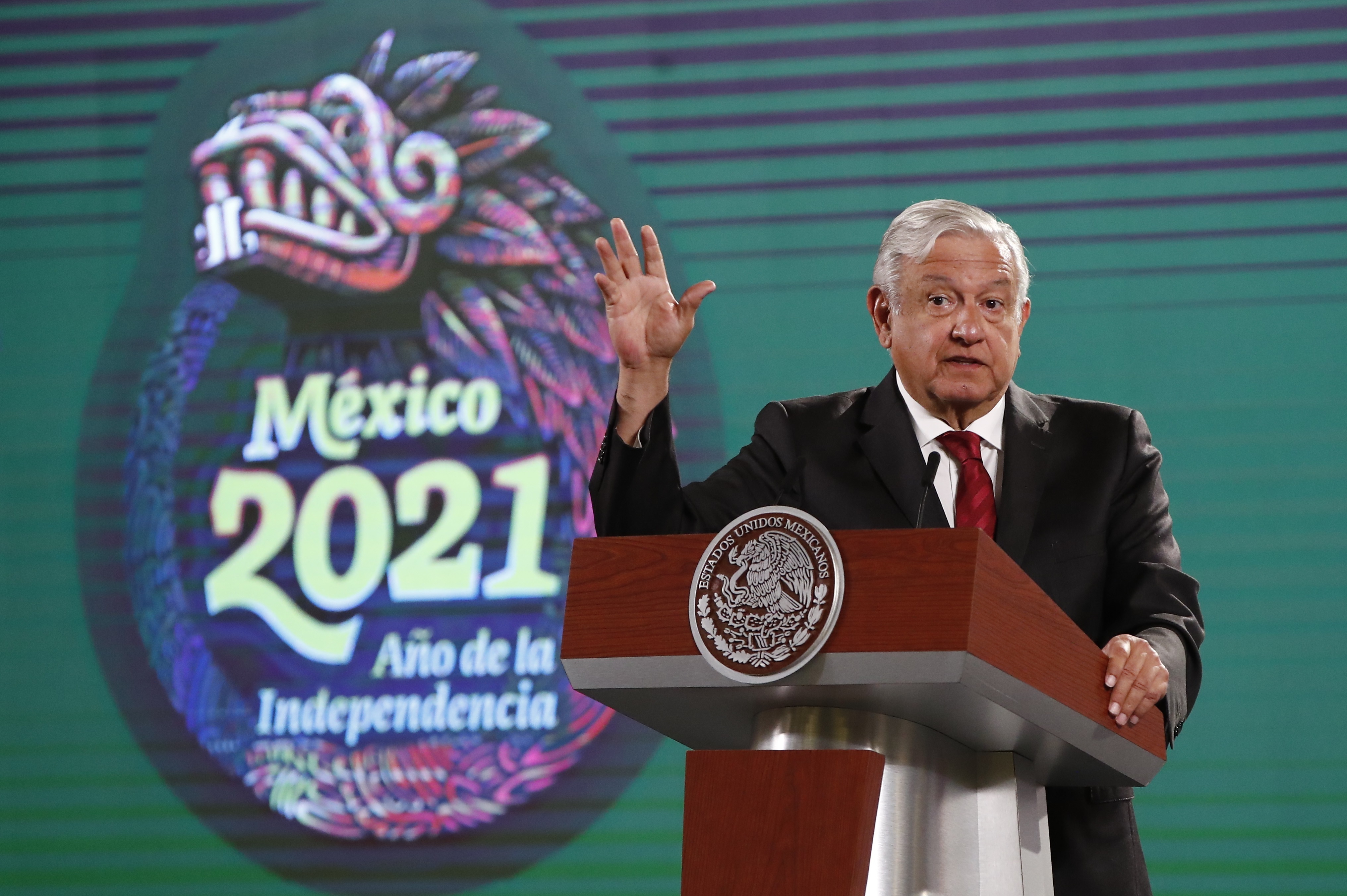 El presidente de México, Andrés Manuel López Obrador. Bachelet pidió al Gobierno mexicano que se abstenga de utilizar un lenguaje que descalifique a aquellos que critican a las autoridades. (EFE/ José Méndez)
