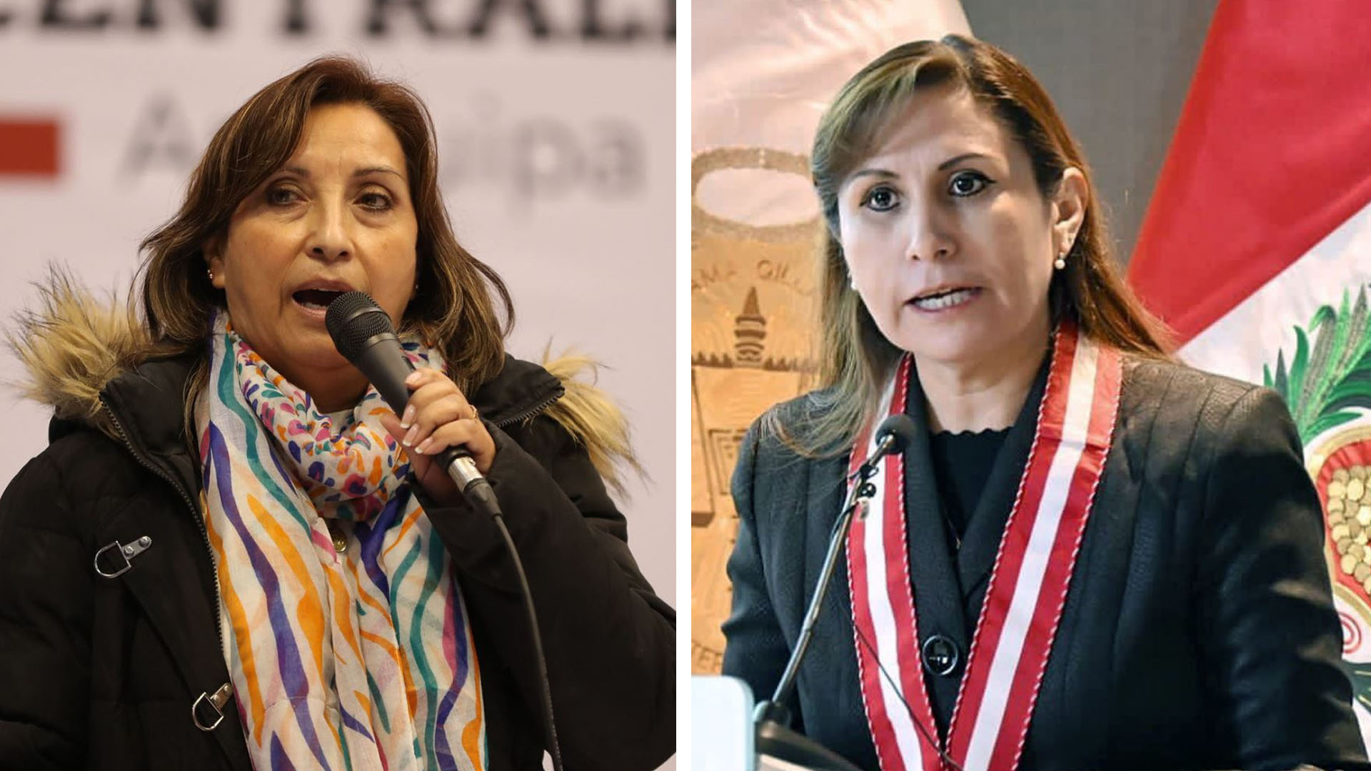 Dina Boluarte y la fiscla de la Nación, Patricia Benavides. (Andina)