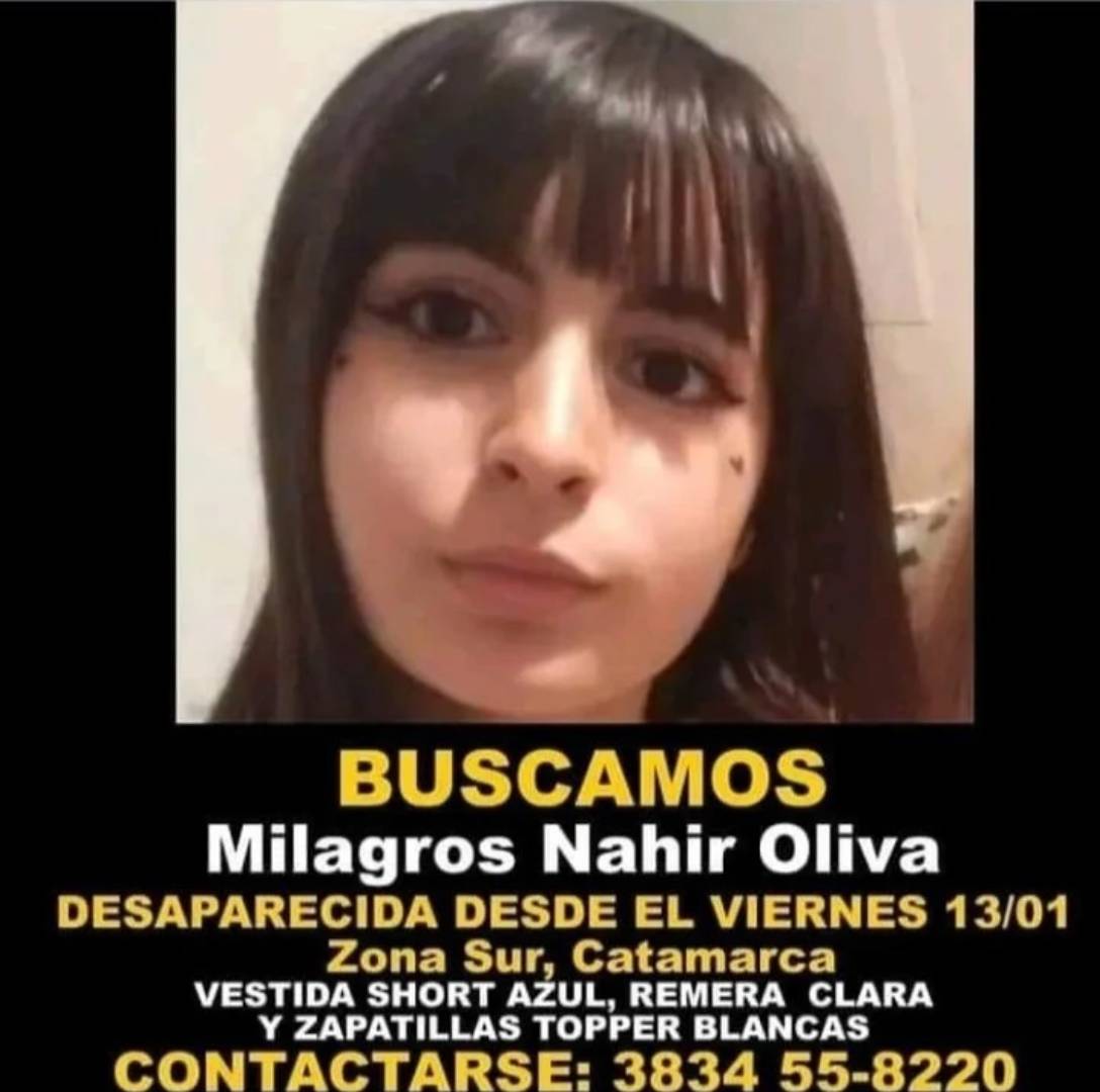 La adolescente desapareció hace una semana en Catamarca