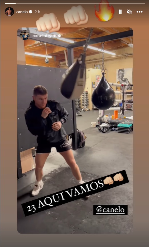 A través de redes sociales, Canelo Álvarez presumió que ya volvió a los entrenamientos de box (Instagram/ @canelo)